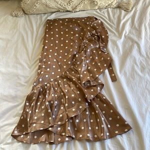 Cami ruffle midi skirt